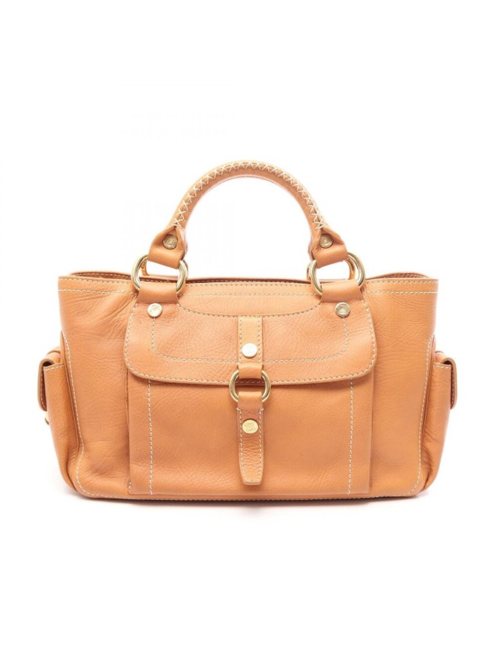 Celine Handbag Boogie Bag Beige Leather